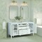 James Martin Vanities 60'' Double Vanity, Bright White w/ 3 CM Carrara White Marble Top 485-V60D-BW-3CAR - alternate 2